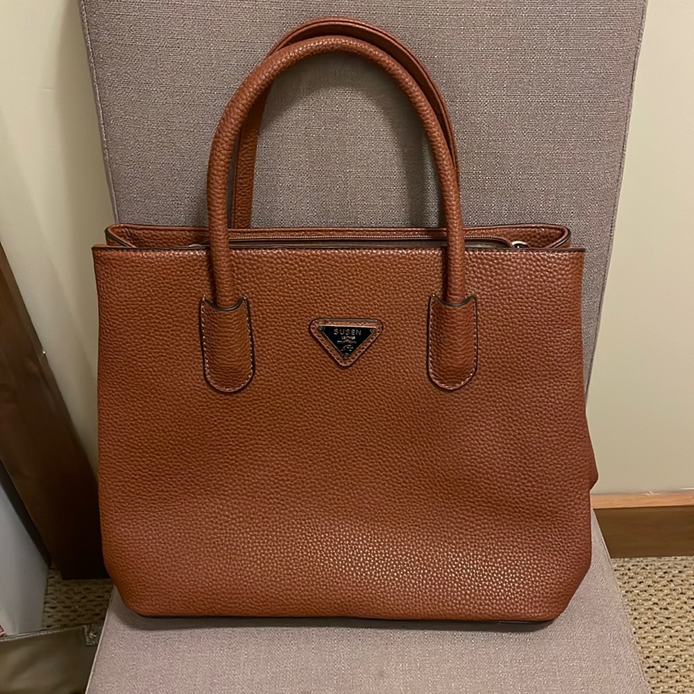 Susen tan all leather shoulder bag